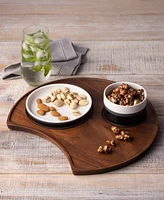 Noritake Kona Wood Crescent Serving Tray, 13"