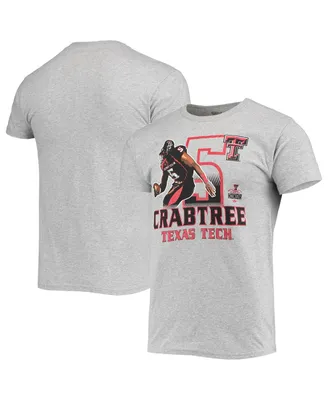 Men's Original Retro Brand Michael Crabtree Heathered Gray Texas Tech Red Raiders Ring of Honor T-shirt