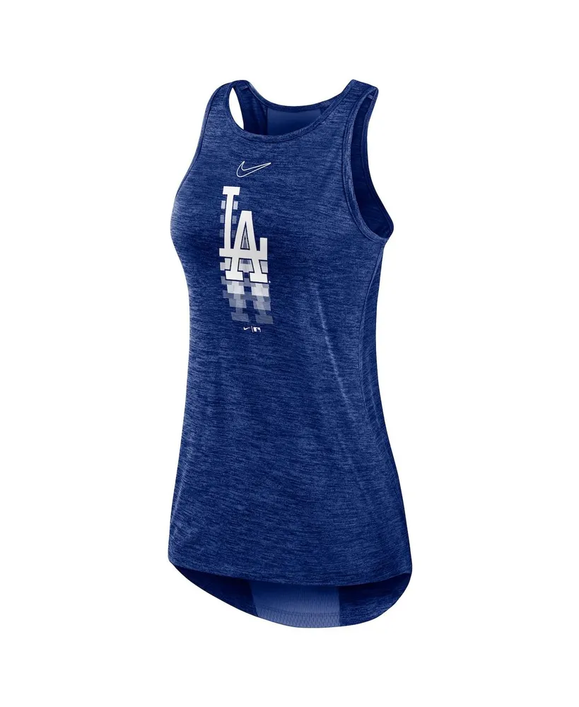 Women's Nike Royal Los Angeles Dodgers Logo Fade High Neck Performance Tank Top