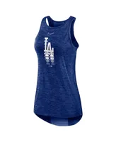 Women's Nike Royal Los Angeles Dodgers Logo Fade High Neck Performance Tank Top