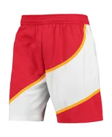 Men's Mitchell & Ness Red Atlanta Hawks 1986 Hardwood Classics 75th Anniversary Swingman Shorts