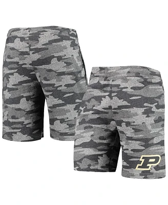 Men's Concepts Sport Charcoal, Gray Purdue Boilermakers Camo Backup Terry Jam Lounge Shorts