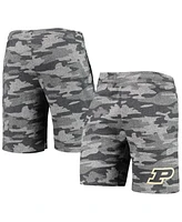 Men's Concepts Sport Charcoal, Gray Purdue Boilermakers Camo Backup Terry Jam Lounge Shorts