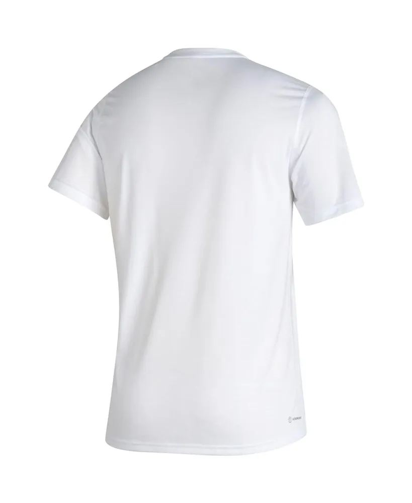 Men's adidas White Kansas Jayhawks 2022 Ncaa Basketball Tournament March Madness Final Four Locker Room T-shirt