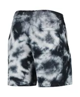 Men's New Era Black Boston Celtics Fleece Tie-Dye Shorts