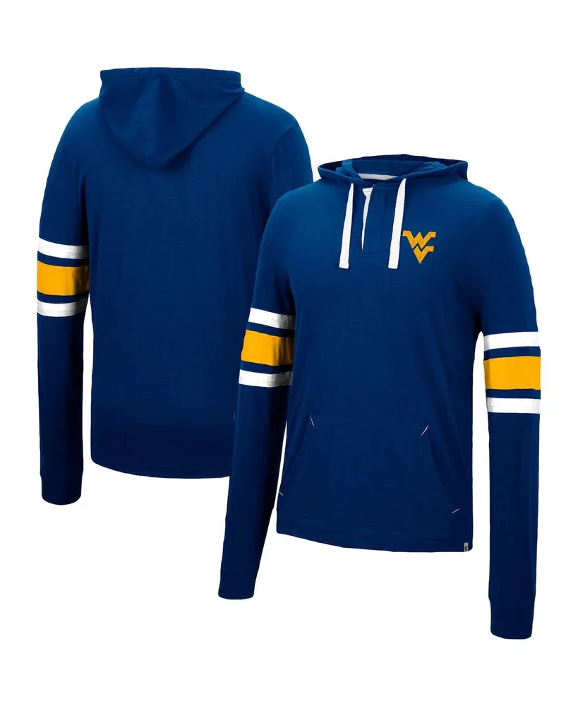 Men's Colosseum Navy West Virginia Mountaineers Lebowski Hoodie Long Sleeve T-shirt