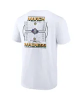 Men's Fanatics White 2022 Ncaa Basketball Tournament March Madness Team Bracket T-shirt