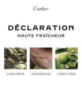 Declaration Haute Fraicheur Eau de Toilette Spray, 3.3 oz.