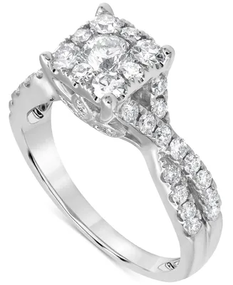 Diamond Twist Engagement Ring (1-1/4 ct. t.w.) in 14k White Gold