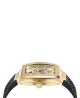 Philipp Plein Men's Automatic The $keleton Black Silicone Strap Watch 44mm