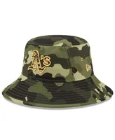 Men's New Era Camo Oakland Athletics 2022 Armed Forces Day Bucket Hat