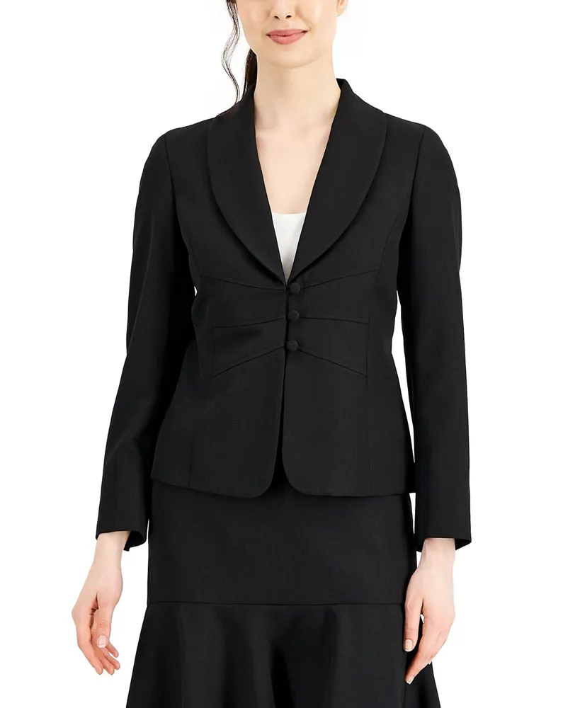 Le Suit Women's Shawl-Collar Skirt Suit