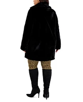 CoffeeShop Juniors Trendy Plus Faux-Fur Coat