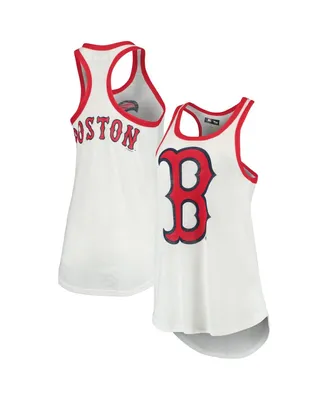 Women's G-iii 4Her by Carl Banks White Boston Red Sox Tater Racerback Tank Top