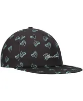 Men's Flomotion Black Toothy Snapback Hat