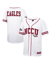 Men's Colosseum White, Maroon North Carolina Central Eagles Free Spirited Baseball Jersey