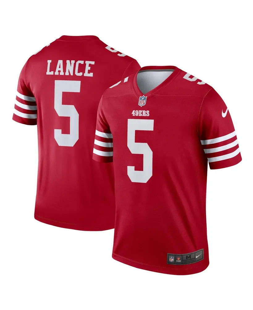 Men's Nike Trey Lance Scarlet San Francisco 49ers Legend Jersey