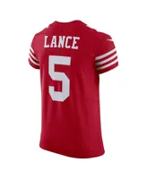 Men's Nike Trey Lance Scarlet San Francisco 49ers Vapor Elite Jersey