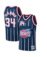 Men's Mitchell & Ness Hakeem Olajuwon Navy Houston Rockets 1996-97 Hardwood Classics Swingman Jersey