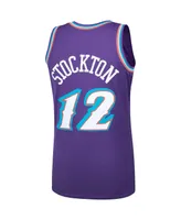 Men's Mitchell & Ness John Stockton Purple Utah Jazz 1996-97 Hardwood Classics Swingman Player Jersey