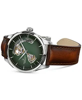 Hamilton Men's Automatic Jazzmaster Open Heart Smoked Green Stainless Steel Strap Watch 40mm