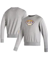 Men's adidas Heathered Gray Los Angeles Kings Team Classics Vintage-Like Pullover Sweatshirt