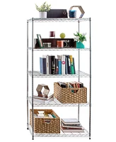 Seville Classics 5-Tier Steel Wire Wheeled Shelving