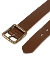 Levi's Women's Hammered Center Bar Buckle Casual Leather Belt