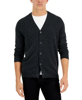 Club Room Men's Cashmere V-Neck Cardigan, Created for Macy's