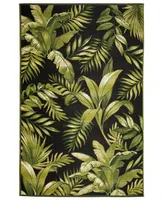 Liora Manne' Marina Jungle Leaves 7'10" x 9'10" Outdoor Area Rug