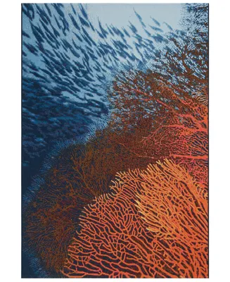 Liora Manne' Marina Coral 7'10" x 9'10" Outdoor Area Rug