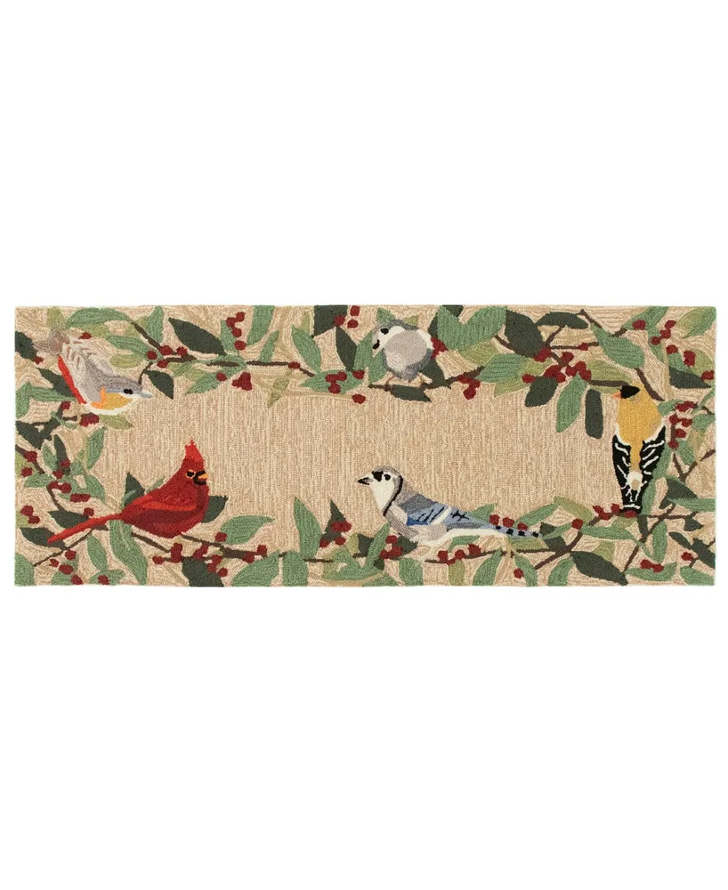 Liora Manne' Frontporch Bird Border 2' x 5' Runner Outdoor Area Rug