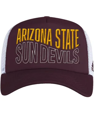Men's adidas Maroon and White Arizona State Sun Devils Wave Foam Trucker Snapback Hat