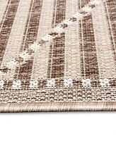 Liora Manne' Malibu Checker Diamond 4'10" x 7'6" Outdoor Area Rug