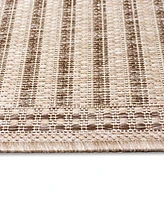 Liora Manne' Malibu Simple Border 6'6" x 9'3" Outdoor Area Rug