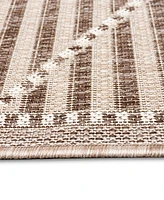Liora Manne' Malibu Checker Diamond 1'11" x 7'6" Runner Outdoor Area Rug