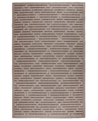 Liora Manne' Malibu Checker Diamond 4'10" x 7'6" Outdoor Area Rug