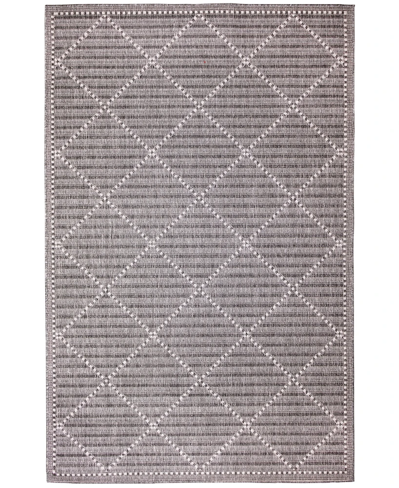 Liora Manne' Malibu Checker Diamond 4'10" x 7'6" Outdoor Area Rug