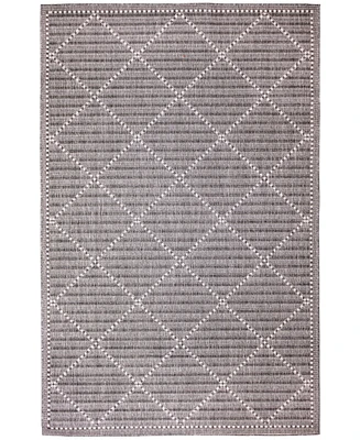 Liora Manne' Malibu Checker Diamond 4'10" x 7'6" Outdoor Area Rug