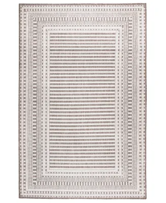 Liora Manne' Malibu Etched Border 4'10" x 7'6" Outdoor Area Rug