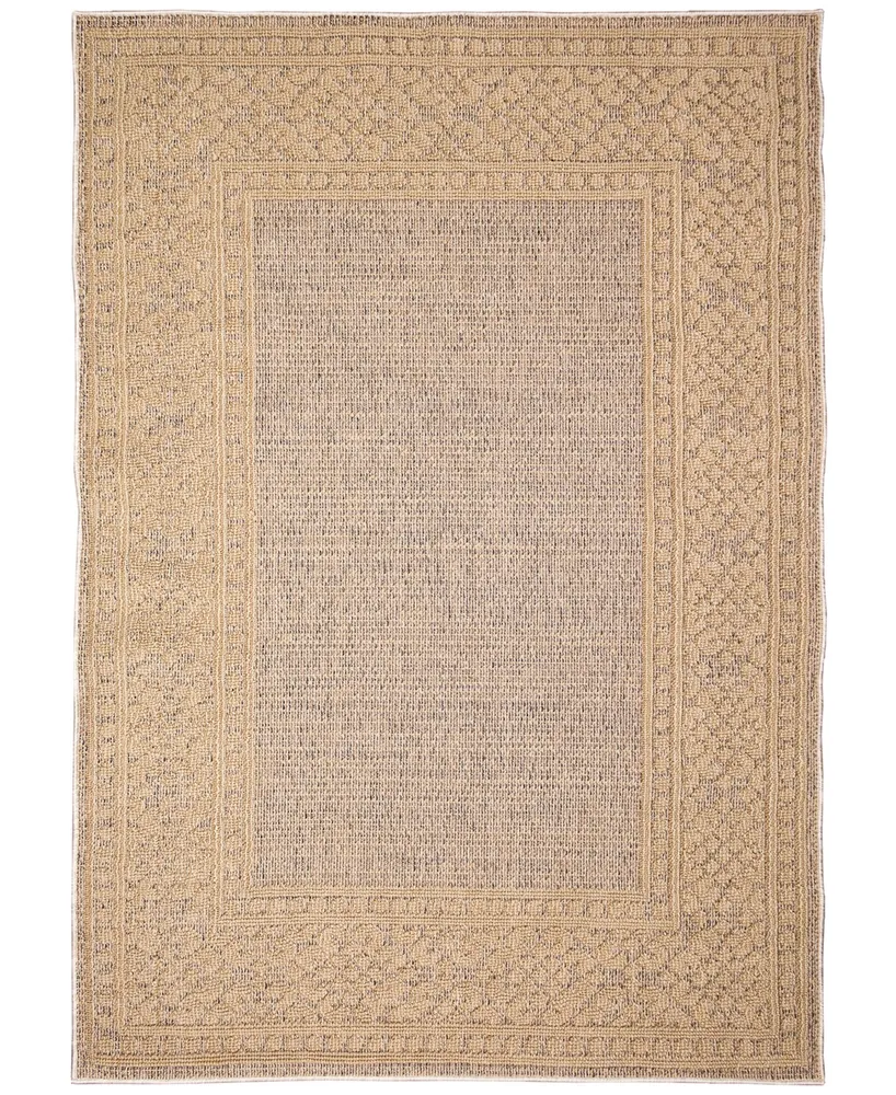 Liora Manne' Dunes Border 5'3" x 7'3" Outdoor Area Rug