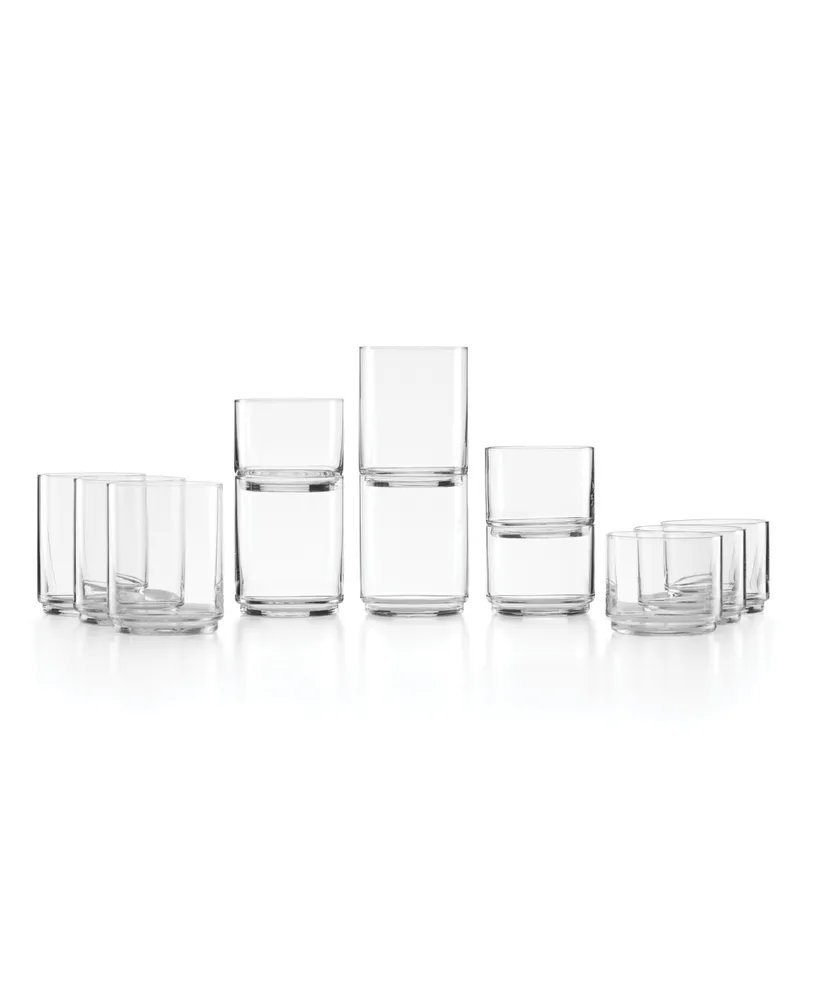 Tuscany Classics Stackable Tall and Short Glasses Set, 12 Piece