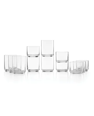 Tuscany Classics Stackable Tall and Short Glasses Set, 12 Piece