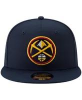 Men's New Era Navy Denver Nuggets official Team Color 9Fifty Adjustable Snapback Hat