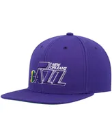 Men's Mitchell & Ness Purple New Orleans Jazz Hardwood Classics Team Ground 2.0 Snapback Hat