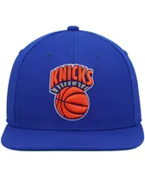 Men's Mitchell & Ness Blue New York Knicks Hardwood Classics Team Ground 2.0 Snapback Hat