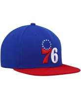 Men's Mitchell & Ness Royal, Red Philadelphia 76Ers Team Two-Tone 2.0 Snapback Hat