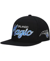 Men's Mitchell & Ness Black Orlando Magic Hardwood Classics Script 2.0 Snapback Hat