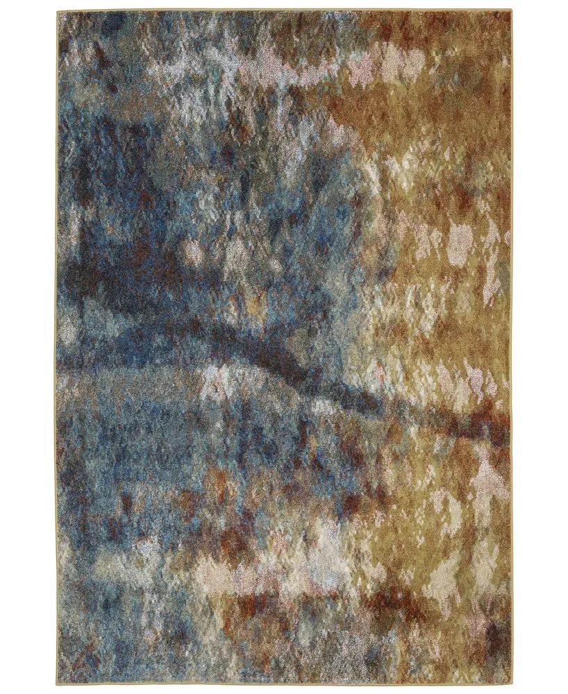 Jhb Design Adria ADR23X 3'10" x 5'5" Area Rug - Blue, Gold