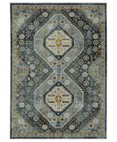 Jhb Design Devine DEV150B 2' x 3' Area Rug - Blue, Gold